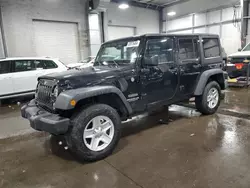 Salvage cars for sale at Ham Lake, MN auction: 2015 Jeep Wrangler Unlimited Sport