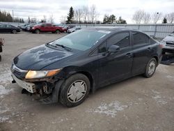 Salvage cars for sale at Bowmanville, ON auction: 2012 Honda Civic LX