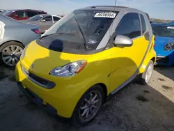 Smart salvage cars for sale: 2008 Smart Fortwo Passion