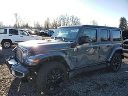 Salvage cars for sale at Portland, OR auction: 2022 Jeep Wrangler Unlimited Sahara 4XE