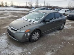 Salvage cars for sale from Copart Montreal Est, QC: 2008 Honda Civic DX