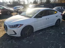 Salvage cars for sale at Waldorf, MD auction: 2018 Hyundai Elantra SEL