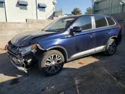 Mitsubishi Vehiculos salvage en venta: 2016 Mitsubishi Outlander SE