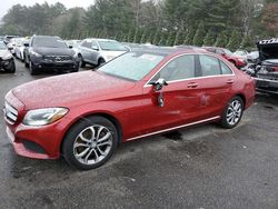 Salvage cars for sale at Exeter, RI auction: 2016 Mercedes-Benz C 300 4matic