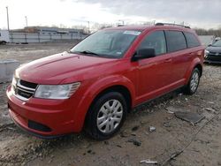 Salvage cars for sale at Louisville, KY auction: 2017 Dodge Journey SE