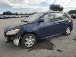 Salvage cars for sale from Copart Orlando, FL: 2009 Toyota Corolla Matrix S