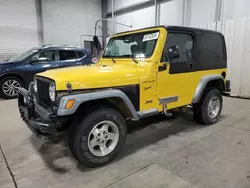 Jeep salvage cars for sale: 2002 Jeep Wrangler / TJ Sport