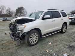 Salvage cars for sale from Copart Mebane, NC: 2016 Toyota Sequoia Platinum