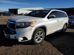 Salvage cars for sale at Brighton, CO auction: 2015 Toyota Highlander XLE