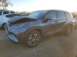 Salvage cars for sale from Copart San Martin, CA: 2021 Toyota Highlander Hybrid XLE