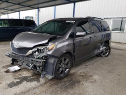 Salvage cars for sale at Sacramento, CA auction: 2016 Toyota Sienna SE