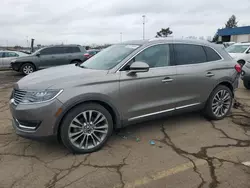 Lincoln Vehiculos salvage en venta: 2017 Lincoln MKX Reserve