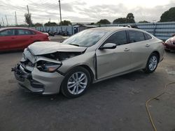 Chevrolet salvage cars for sale: 2016 Chevrolet Malibu LT