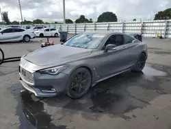 Salvage cars for sale at Miami, FL auction: 2017 Infiniti Q60 Premium