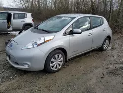 Salvage cars for sale from Copart Arlington, WA: 2013 Nissan Leaf S