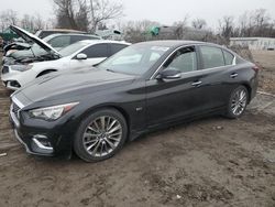 Salvage cars for sale at Baltimore, MD auction: 2018 Infiniti Q50 Luxe