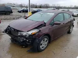 Salvage cars for sale at Louisville, KY auction: 2017 KIA Forte LX