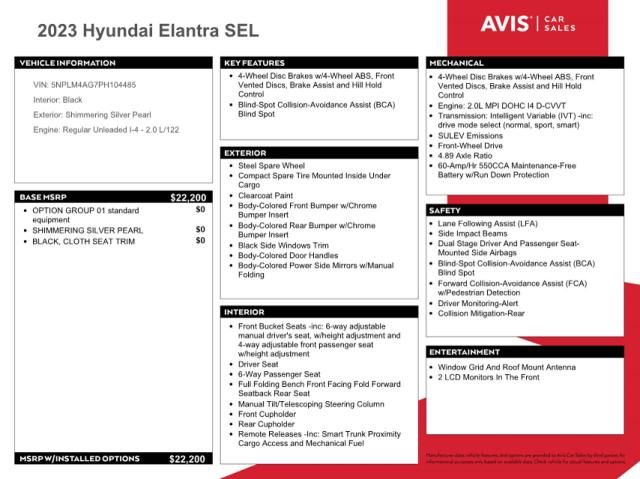 2023 Hyundai Elantra SEL