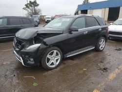 Salvage cars for sale at Woodhaven, MI auction: 2014 Mercedes-Benz ML 350 4matic