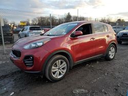 Salvage cars for sale at Chalfont, PA auction: 2017 KIA Sportage LX