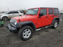 Jeep salvage cars for sale: 2017 Jeep Wrangler Unlimited Sport