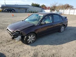 Salvage cars for sale at Sacramento, CA auction: 2001 Honda Civic EX