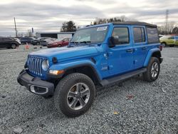 Salvage cars for sale at Mebane, NC auction: 2022 Jeep Wrangler Unlimited Sahara