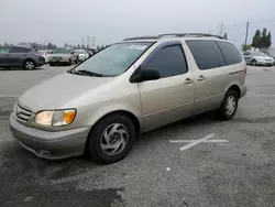 Salvage cars for sale at Rancho Cucamonga, CA auction: 2001 Toyota Sienna LE