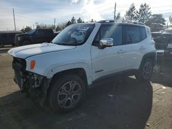 Jeep salvage cars for sale: 2017 Jeep Renegade Limited