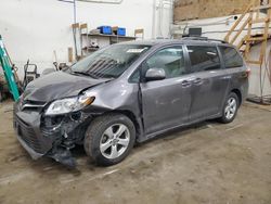 Salvage cars for sale at Ham Lake, MN auction: 2018 Toyota Sienna LE