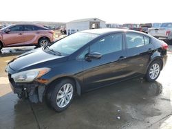 Salvage cars for sale at Grand Prairie, TX auction: 2014 KIA Forte LX