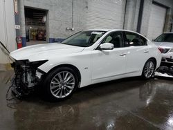 Salvage cars for sale at Ham Lake, MN auction: 2019 Infiniti Q50 Luxe