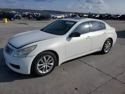 Salvage cars for sale at Grand Prairie, TX auction: 2009 Infiniti G37 Base