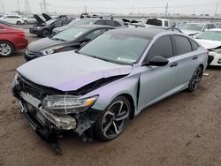 Salvage cars for sale at Elgin, IL auction: 2018 Honda Accord Sport