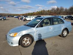 Salvage cars for sale at Brookhaven, NY auction: 2003 Honda Civic Hybrid