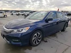 Salvage cars for sale at Grand Prairie, TX auction: 2016 Honda Accord EX