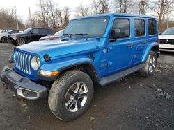 Salvage cars for sale at Marlboro, NY auction: 2022 Jeep Wrangler Unlimited Sahara