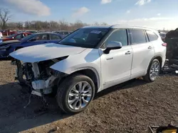 Salvage cars for sale at Des Moines, IA auction: 2021 Toyota Highlander Hybrid Limited