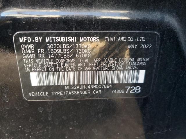 2022 Mitsubishi Mirage ES