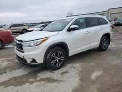 Toyota salvage cars for sale: 2016 Toyota Highlander XLE