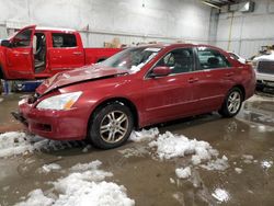 Salvage cars for sale at auction: 2007 Honda Accord EX