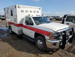 Salvage trucks for sale at Houston, TX auction: 2017 Chevrolet Silverado C3500 LT