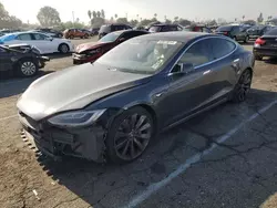 Salvage cars for sale at Van Nuys, CA auction: 2017 Tesla Model S