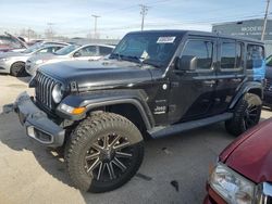 Salvage cars for sale at Dyer, IN auction: 2018 Jeep Wrangler Unlimited Sahara