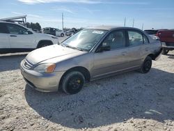 Salvage cars for sale at Taylor, TX auction: 2002 Honda Civic LX