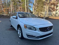 Salvage cars for sale at North Billerica, MA auction: 2015 Volvo S60 Premier