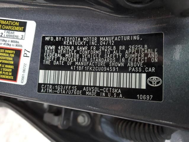 2012 Toyota Camry Base