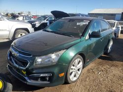 Salvage cars for sale at Brighton, CO auction: 2015 Chevrolet Cruze LTZ