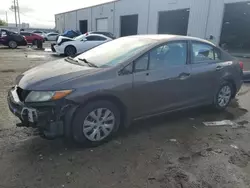 Salvage cars for sale at Jacksonville, FL auction: 2012 Honda Civic LX