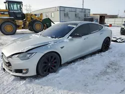 Salvage cars for sale at Bismarck, ND auction: 2015 Tesla Model S